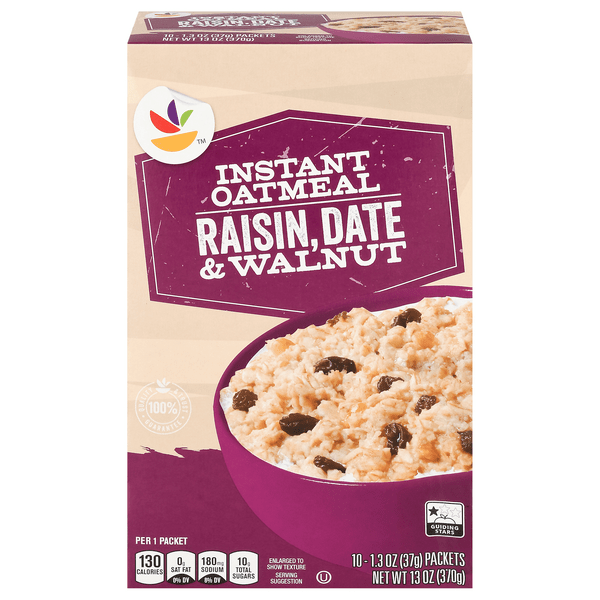 Save on Stop & Shop Instant Oatmeal Raisin Date & Walnut 10 ct Order