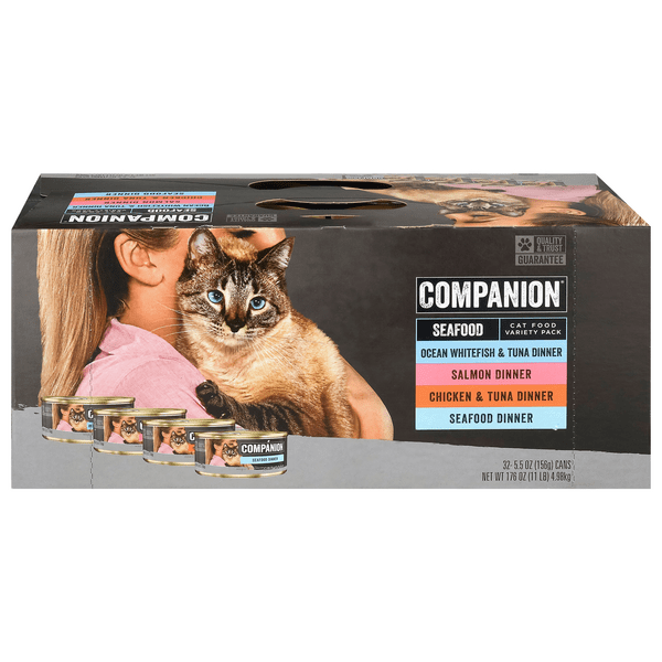 Save on Companion Adult Wet Cat Food Seafood Variety Pack 32 ct Order