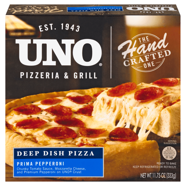 Save on Uno Pizzeria & Grill Deep Dish Prima Pepperoni Pizza Order