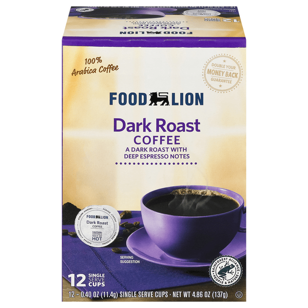 Save on Food Lion Dark Roast Coffee Single Serve Cups Order Online Delivery Food Lion
