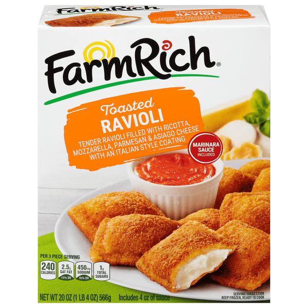 Save on Farm Rich Toasted Ravioli Frozen Order Online Delivery Stop