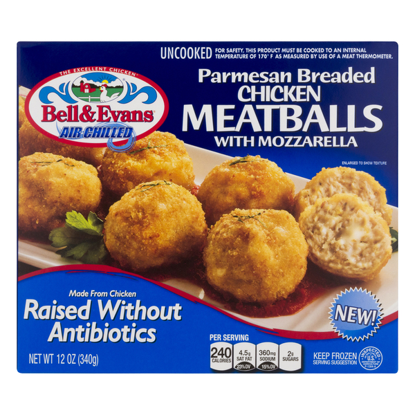 Save on Bell & Evans Chicken Meatballs Parmesan Breaded with Mozzarella