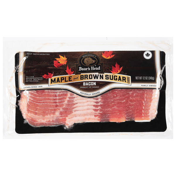 Save on Boar's Head Maple & Brown Sugar Flavored Bacon Naturally Smoked