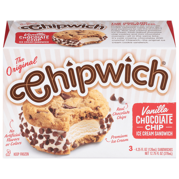 Save on Chipwich Original Ice Cream Cookie Sandwich 3 ct Order Online