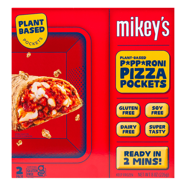 Save on Mikey's Plant Based Pepperoni Pizza Pockets 2 ct Order Online