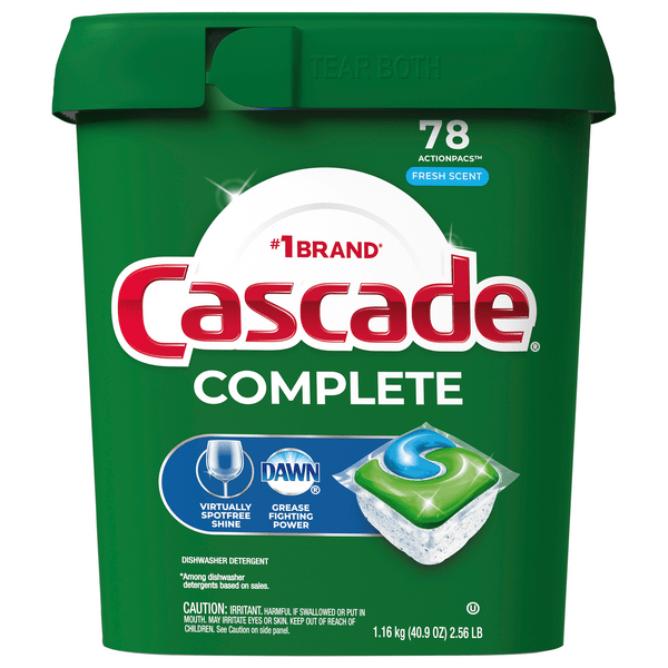 Save on Cascade Complete Dishwasher Detergent Actionpacs Fresh Scent