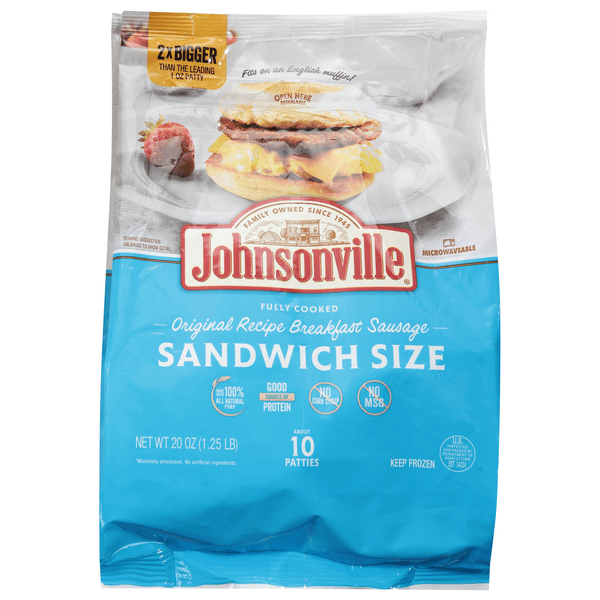 Save on Johnsonville Breakfast Sausage Original Recipe Sandwich Size