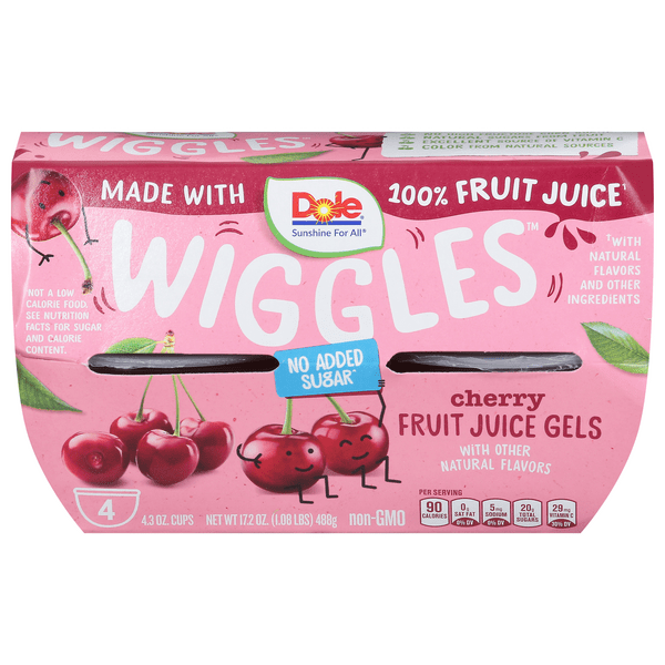 Save on Dole Wiggles Fruit Juice Gels Cups Cherry 4 ct Order Online