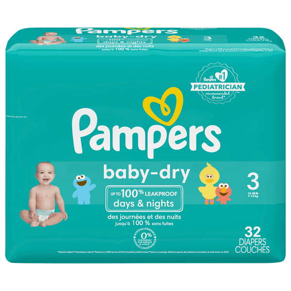 Save on Pampers Baby Dry Size 3 Diapers 1628 lbs Jumbo Pack Order