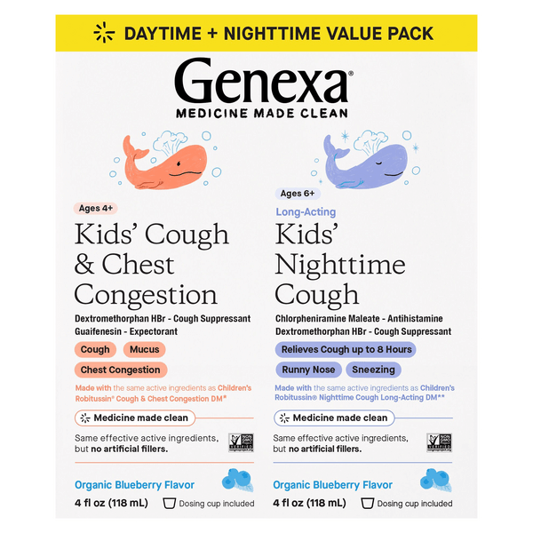 Save on Genexa Kid's Daytime & Nighttime Cold Medicine Organic