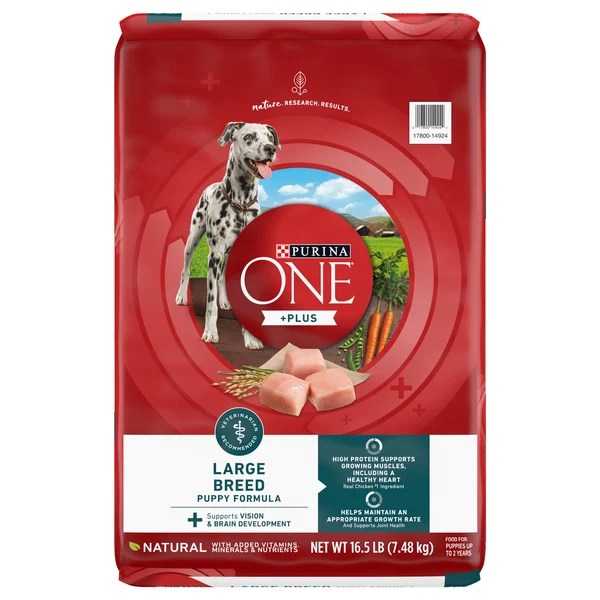 Save on Purina ONE +Plus Large Breed Dry Puppy Food Natural Order