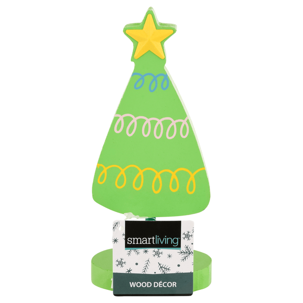 Save on Smart Living Holiday Mini Wood Decor Christmas Tree Green Order