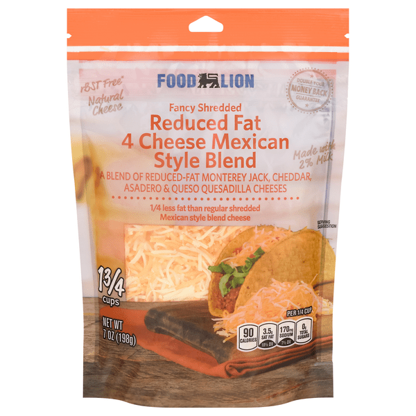 Save on Food Lion 4 Cheese Mexican Style Blend Fancy Shredded Reduced