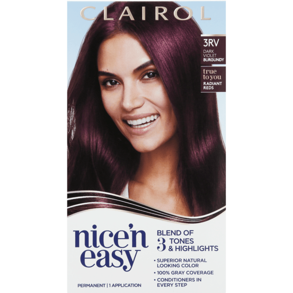 Save on Clairol Nice 'n Easy Permanent Hair Color Dark Violet Burgundy