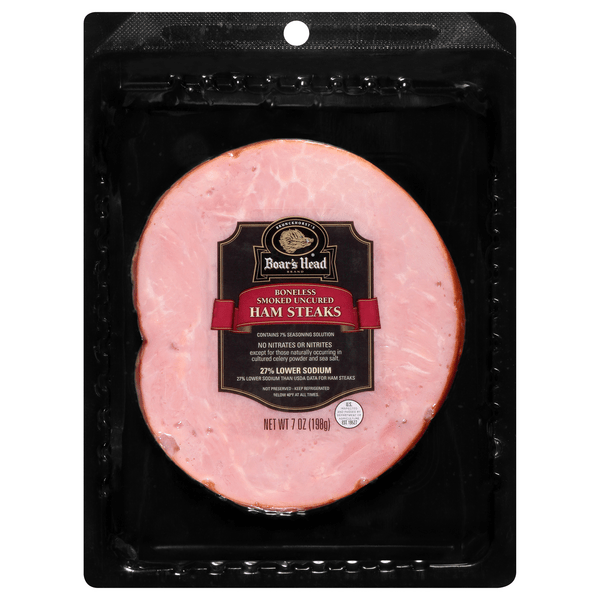 Save on Boar's Head Ham Steak Boneless Smoked Lower Sodium (PreSliced