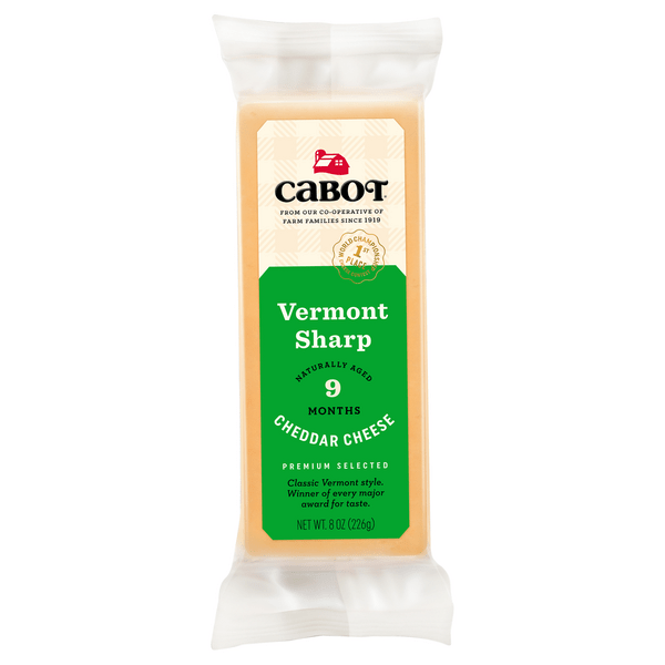 Save on Cabot Vermont Sharp Yellow Cheddar Cheese Aged 9 Months Order Online Delivery Stop & Shop