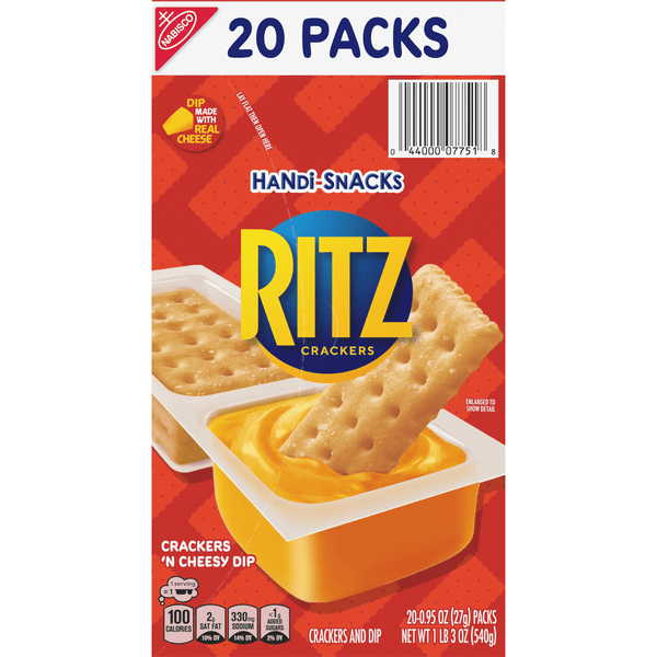 Save on HandiSnacks Ritz Crackers 'n Cheesey Dip Snack Packs 20 ct Order Online Delivery Giant