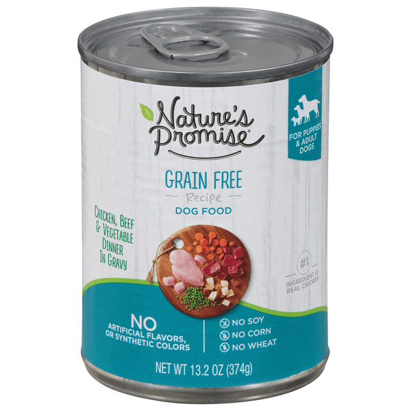 Save on Nature's Promise Grain Free Chicken Beef Vegetable in Gravy Wet