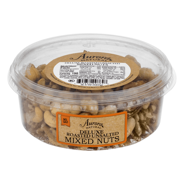 Save on Aurora Natural Deluxe Mixed Nuts Roasted Unsalted Order Online
