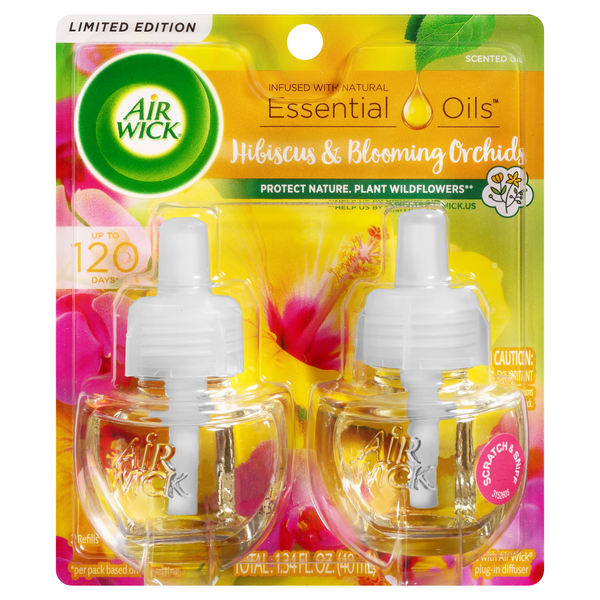 Save on Air Wick Essential Oils Scented Oil Refills Hibiscus & Blooming