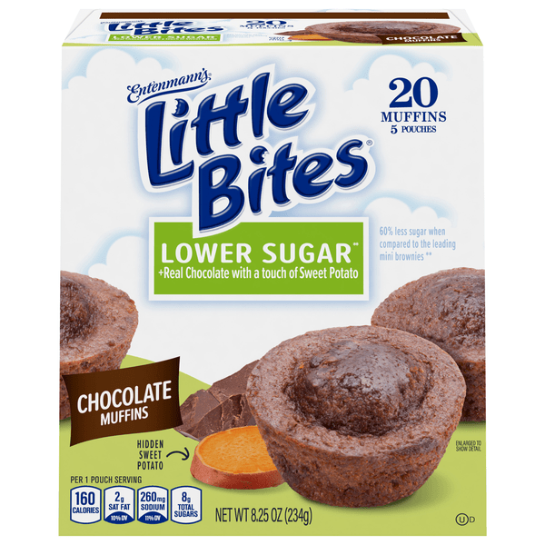 Save on Entenmann's Little Bites Lower Sugar Chocolate Muffins 5 ct