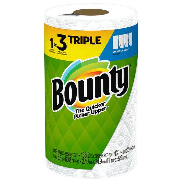 Save on Bounty SelectASize White Triple Roll 2Ply Paper Towels Order