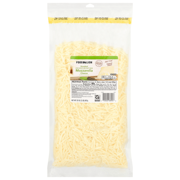 Save on Food Lion Mozzarella Cheese Shredded Natural Order Online