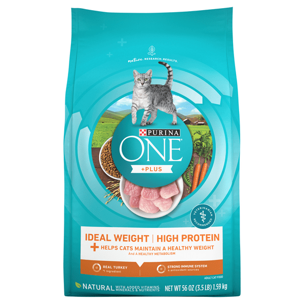Save on Purina ONE +Plus Ideal Weight High Protein Adult Dry Cat Food