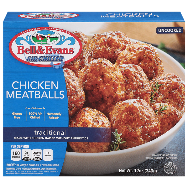 Save on Bell & Evans Air Chilled Chicken Meatballs Frozen Order Online