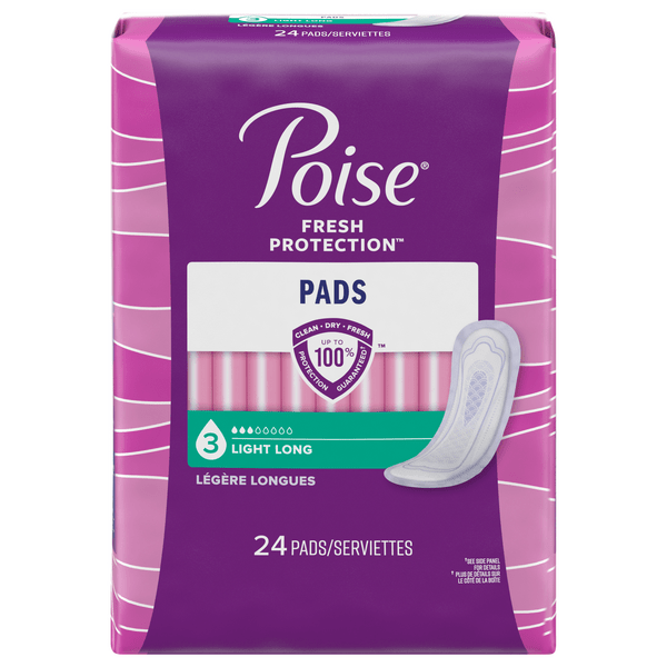 Save on Poise Incontinence Pads Light Absorbency Long Length Order Online Delivery Giant