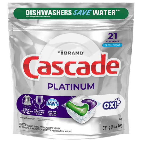 Save on Cascade Platinum Fresh Scent Dishwasher Detergent ActionPacs