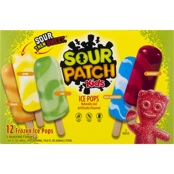 Save on Sour Patch Kids Ice Pops Assorted Flavors 12 ct Order Online