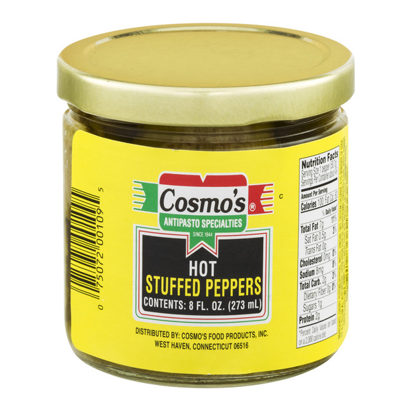 Save on Cosmo's Stuffed Cherry Peppers Hot Order Online Delivery Stop