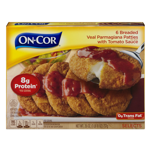 Save on OnCor Breaded Veal Parmigiana Patties 6 ct Order Online