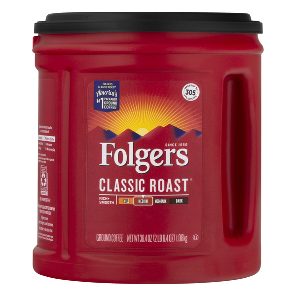 Save on Folgers Classic Roast Coffee Medium (Ground) Order Online
