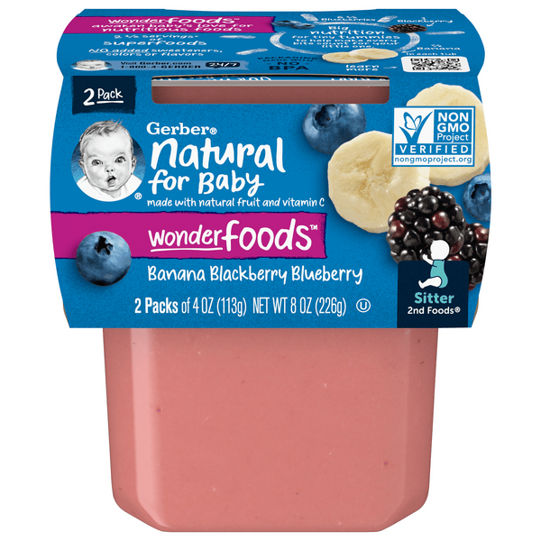 Save on Gerber Natural for Baby Stage 2 Food Banana Blackberry