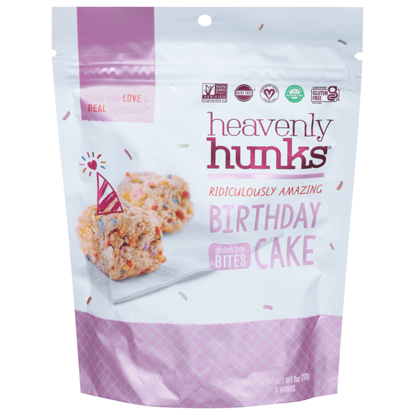 Save on Heavenly Hunks Gluten Free Vegan Birthday Cake Cookie Bites
