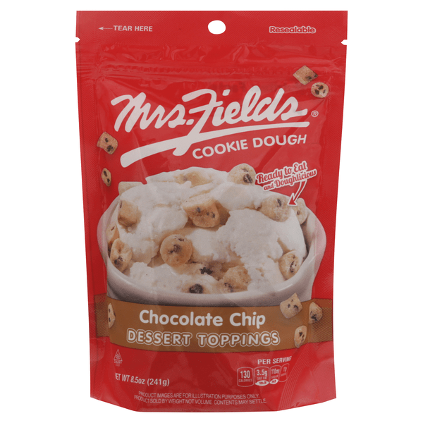 Save on Mrs. Fields Cookie Dough Dessert Toppings Chocolate Chip Order