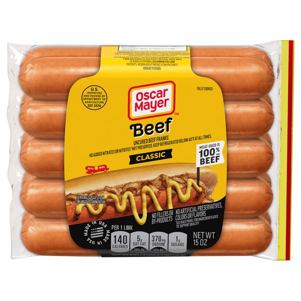 Save on Oscar Mayer Classic Beef Uncured Franks Original 10 ct Order