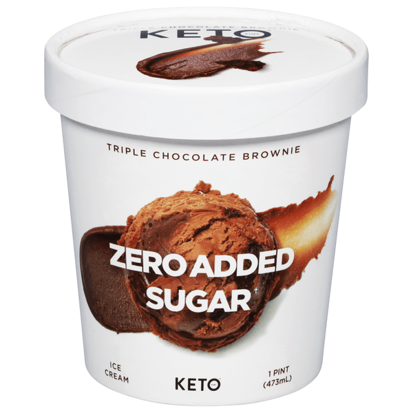 Save on Keto Pint Ice Cream Triple Chocolate Brownie No Added Sugar