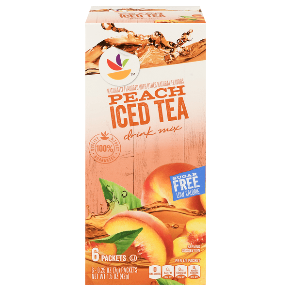 Save on Our Brand Sugar Free Peach Flavor Iced Tea Drink Mix Packets