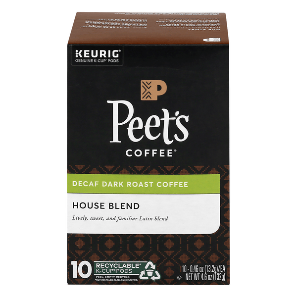 Save on Peet's House Blend Decaf Dark Roast Coffee KCups Order Online Delivery Stop & Shop