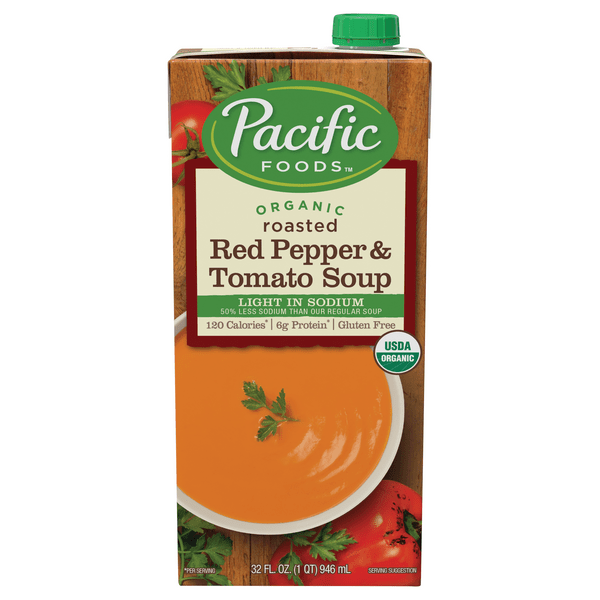 Save on Pacific Foods Roasted Red Pepper & Tomato Soup Low Sodium