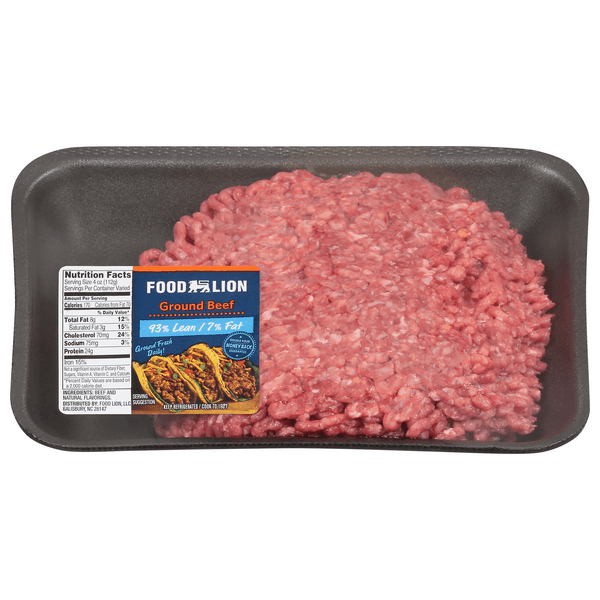 Save on Food Lion Ground Beef 93 Lean Order Online Delivery Food Lion