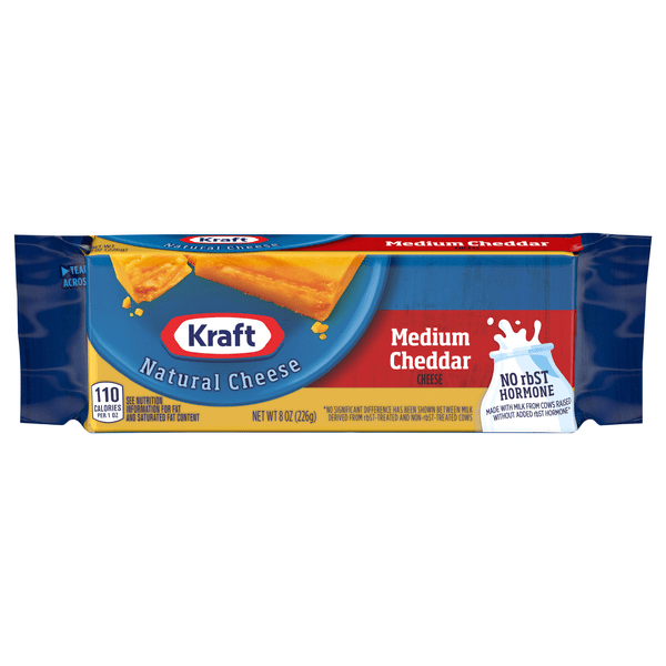 Save on Kraft Natural Medium Cheddar Cheese Order Online Delivery