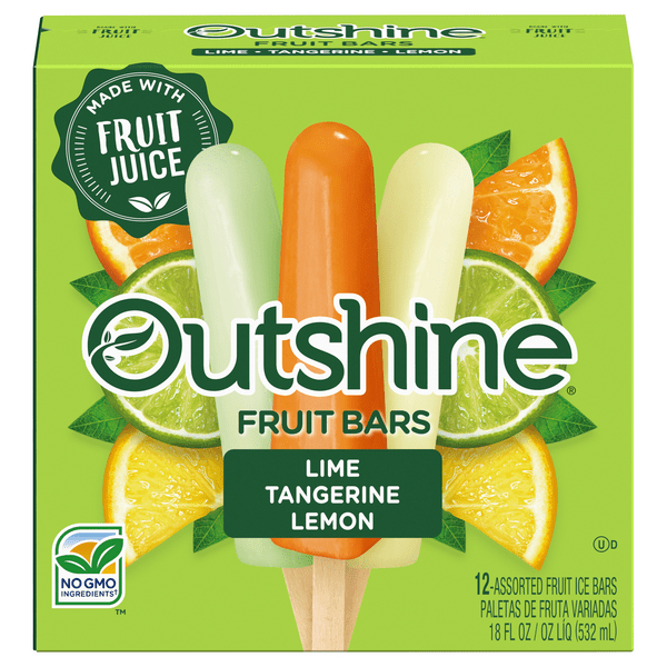 Save on Outshine Fruit Ice Bars Lime Tangerine Lemon Variety Pack 12
