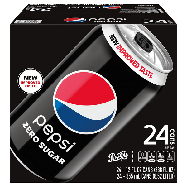 Save on Pepsi Zero Sugar Cola Soda 24 pk Order Online Delivery Giant