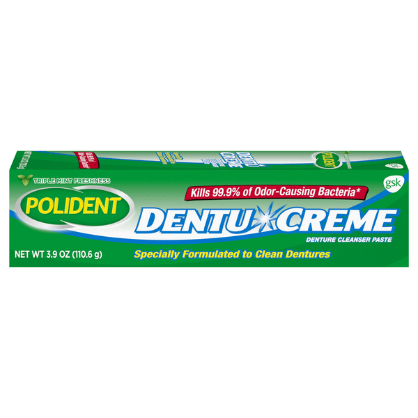 Save on Polident Dentu Creme Denture Toothpaste Triple Mint Order