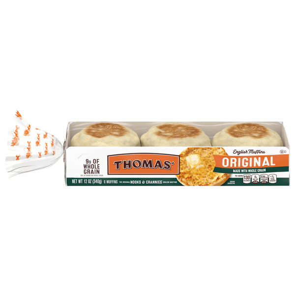 Save on Thomas's English Muffins Original with Whole Grain 6 ct Order