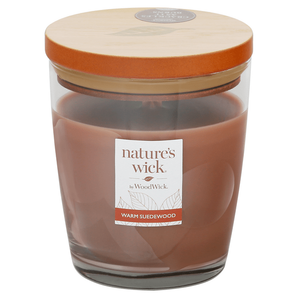 Save on Nature's Wick Scented Candle Warm Suedewood Order Online